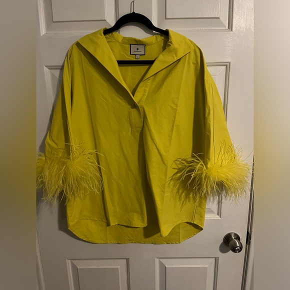 NWOT Tuckernuck  🍋Citron 🍋 Feather Willow Blouse size small *sold out online - Picture 7 of 9